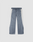 LFDY DY Trackpants by LIVE FAST DIE YOUNG: gray polyester-blend athletic pants with an elastic waistband, white side panels, a single right back pocket, and straight wide-leg fit, shown flat on a light gray background.