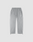 The LFDY Ripstop Trackpants by LIVE FAST DIE YOUNG feature light gray nylon, a wide elastic waistband, side pockets, adjustable ankle drawstrings, and a white "LUV IS RAGE" silicone logo on the upper left thigh for a modern look.