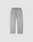 The LIVE FAST DIE YOUNG LFDY Ripstop Trackpants in light grey feature a wide elastic waistband, straight legs, a zippered back-right pocket, and adjustable ankle drawstrings—shown laid flat on a plain white background.