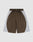 The LFDY League Shorts by LIVE FAST DIE YOUNG are brown polyester athletic shorts with an elastic waistband and white side panels, displayed flat on a plain light background.