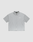 The LFDY Ripstop Shirt by LIVE FAST DIE YOUNG is a light gray, oversize-fit zip-up shirt with white side piping and a small "LIVE FAST" silicone print on the left chest, shown laid flat on a plain background.