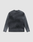 The LFDY Emblem Ghost Waffle Longsleeve by LIVE FAST DIE YOUNG features a black and gray tie-dye pattern, oversize fit, and is made from 100% Baumwolle. Shown from the back on a plain light gray background.