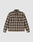 The LIVE FAST DIE YOUNG Vintage Flannel is a long-sleeve, button-up shirt with brown and beige plaid in vintage wash, featuring two chest pockets and a collar, shown on a white background.