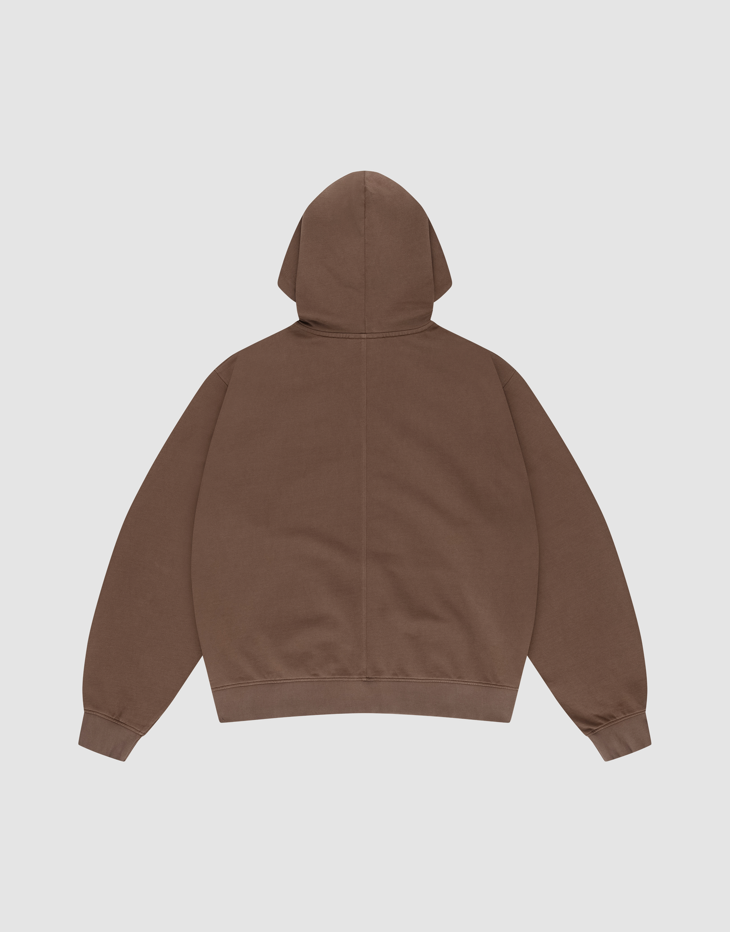 The LIVE FAST DIE YOUNG LFDY Lightweight Hooded Zip, shown from the back against a light gray background, features long sleeves, a hood, ribbed cuffs and hem, and is crafted from soft French Terry fabric for all-day comfort.