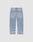 Back view of LFDY Baggy Denim by LIVE FAST DIE YOUNG in light blue, featuring baggy fit, wide straight legs, two back pockets, and subtle fading on a plain white background. Made from 100% Baumwolle.