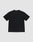The LFDY Vintage Tee by LIVE FAST DIE YOUNG is a plain black short-sleeve crewneck with distressed edges, made from 100% Baumwolle, shown laid flat on a light grey background.