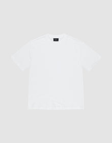 The LFDY Vintage Tee by LIVE FAST DIE YOUNG is a white short-sleeve shirt made from 100% Baumwolle, with distressed edges and a black inner collar tag, laid flat on a light gray background. | plain