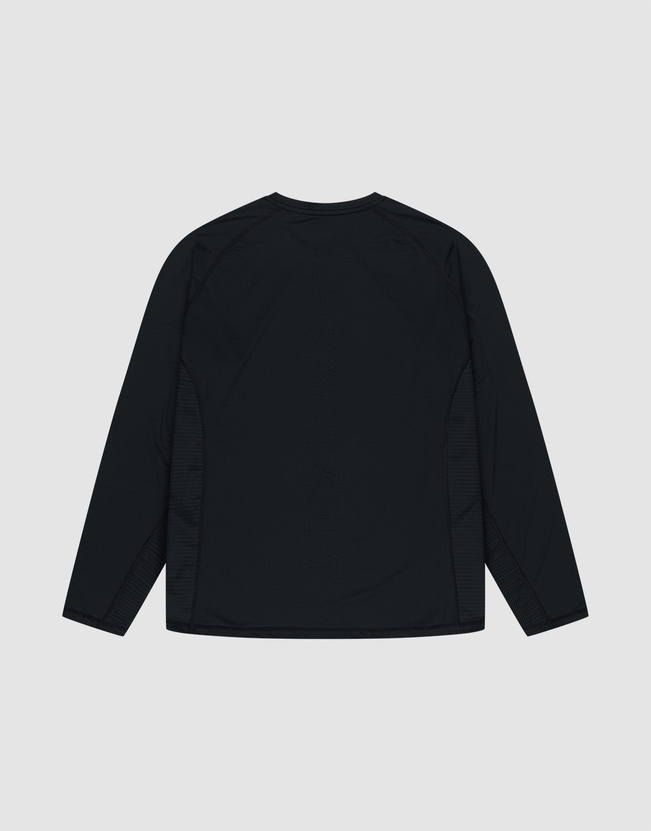 The LIVE FAST DIE YOUNG Live Fast Performance Longsleeve, shown from the back on a light gray background, features a slim fit with subtle seam details and a sleek, minimalist design.