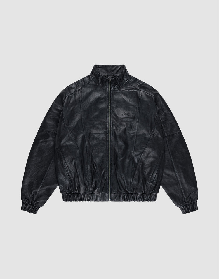 Live Fast Leather Trackjacket
