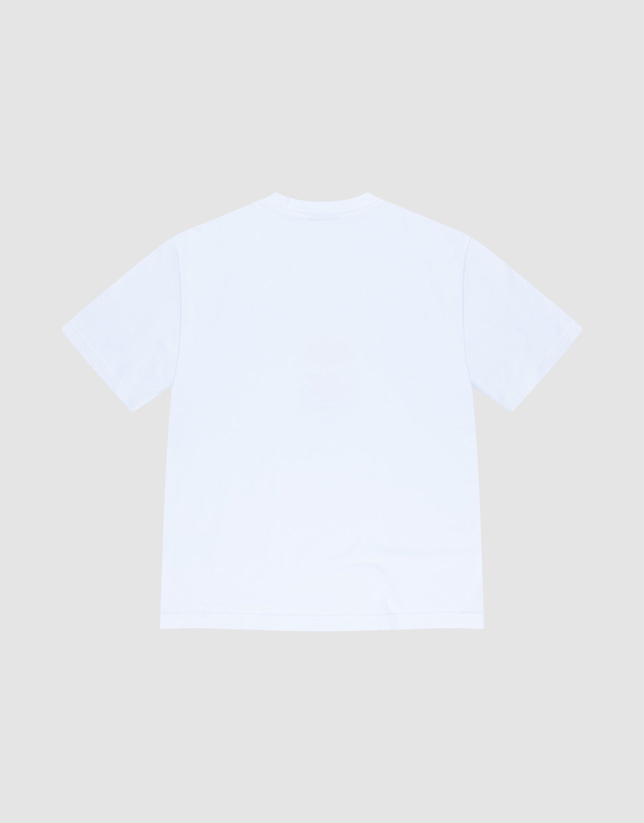 The LFDY Fries Tee by LIVE FAST DIE YOUNG is a plain white, regular fit short-sleeve t-shirt made from 100% Baumwolle, shown from the back on a light gray background with no visible designs or logos.