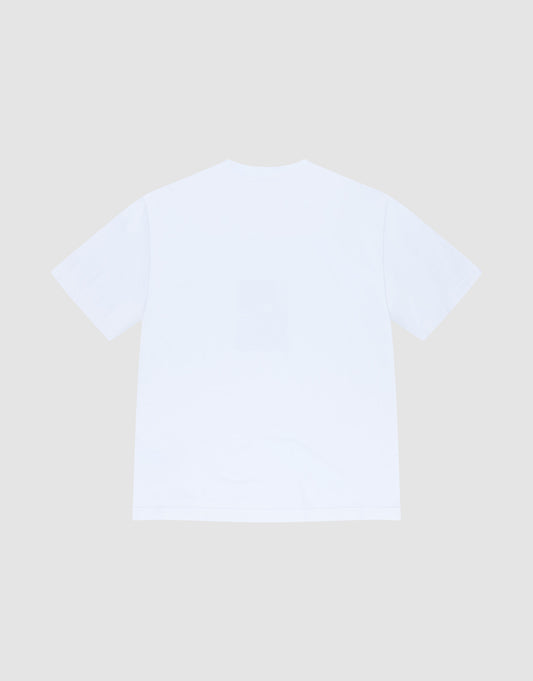 The LIVE FAST DIE YOUNG Cope South Bronx Tee is a regular fit, plain white short-sleeve t-shirt made from 100% Baumwolle, displayed flat on a light gray background with its back visible and no designs, logos, or patterns.