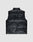 A black, sleeveless Padded Vest by LIVE FAST DIE YOUNG is displayed from the back against a plain light gray background. The regular fit vest has horizontal quilting and a short stand-up collar for extra style.