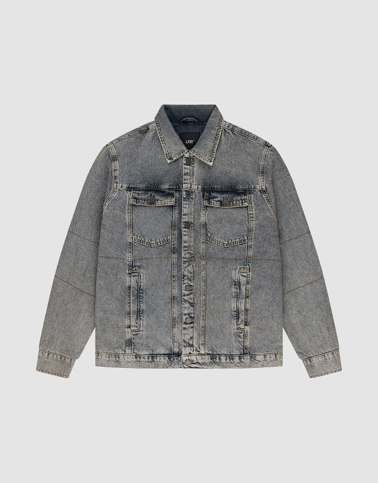 Puffed Denim Coach Jacket