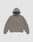 The Basic 510 Hooded Zip by LIVE FAST DIE YOUNG is a plain grey zip-up hoodie with a subtle vintage wash, front pockets, hood, and "LiveFast" in small white text on the left chest, shown flat on a light grey background.