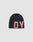 The DY Waffle Beanie by LIVE FAST DIE YOUNG is a black knit hat with bold pink stylized “DY” letters in a spray effect on the front, displayed on a simple light gray background.