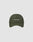 The LFDY Performance Cap by LIVE FAST DIE YOUNG is an olive green nylon cap with white LIVE FAST text on the front, geometric ventilation holes, and adjustable sizing, shown on a light gray background.