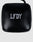 The LFDY Leather Car Dice by LIVE FAST DIE YOUNG features a black PU-leather pouch with white embroidered LFDY letters, displayed on a light gray background.