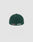 The LFDY x NEW ERA 59FIFTY Low Profile cap by LIVE FAST DIE YOUNG is shown from the back in dark green, with small embroidered flags, white Zero Past cursive text, and partially visible red side patches on a light gray background.