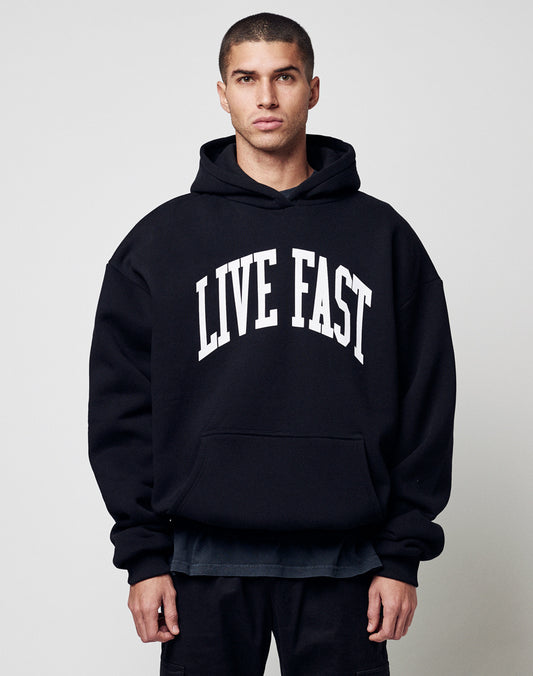 LIVE FAST COLLEGE HOODED