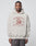 A young man stands facing forward in the LIVE FAST DIE YOUNG Survival Hooded, an oversized light gray cotton hoodie with a front pocket. A wolf graphic and Survival of the Fittest in red are on the chest. Easy care. Plain white background.