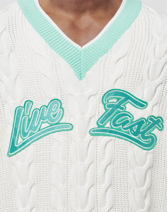 Live Fast V-Neck Pullover