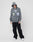 A person in LIVE FAST DIE YOUNG’s Triple LF Hooded—an oversized gray hoodie with multicolored circular logos and a front print—pairs it with black cargo pants, white sneakers, and sunglasses, standing against a plain white background.