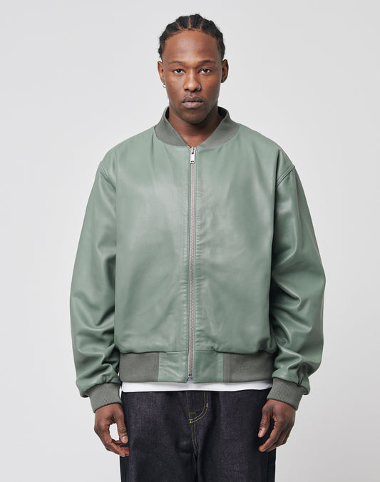 Live Fast Leather Bomber