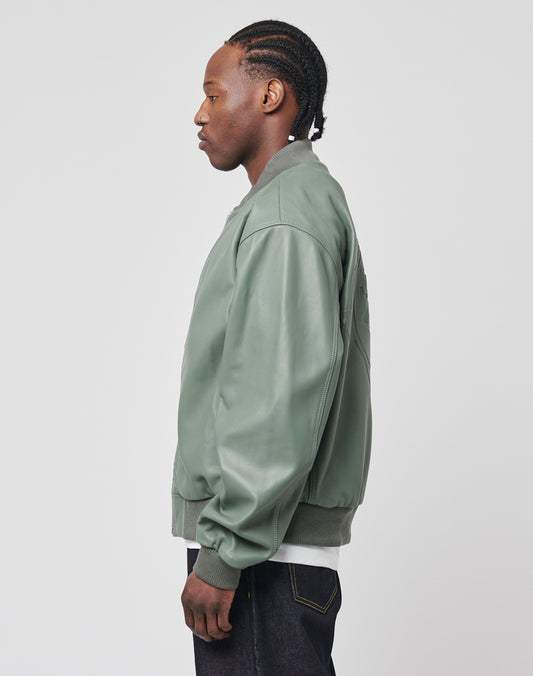Live Fast Leather Bomber