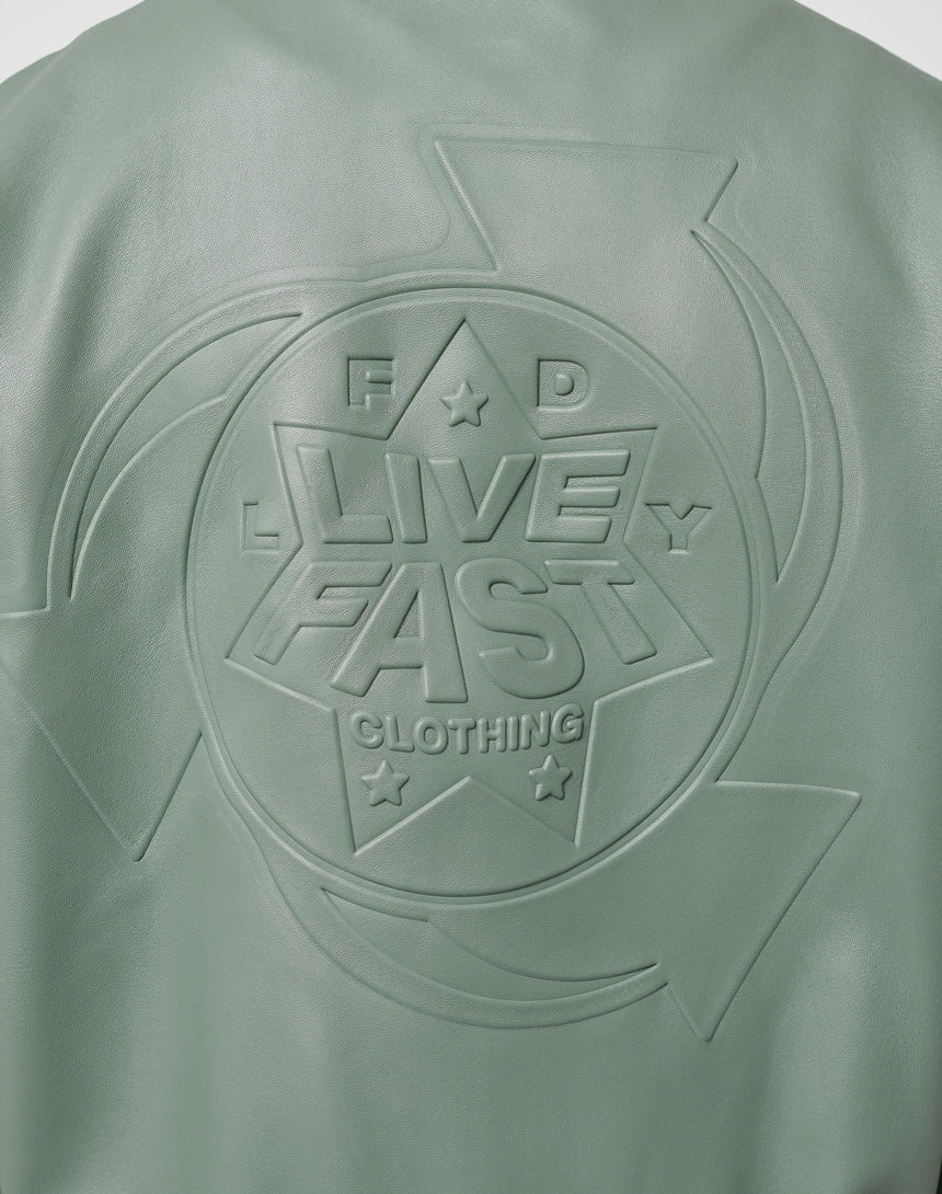 Live Fast Leather Bomber