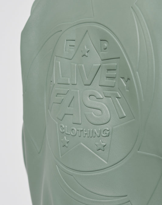 Live Fast Leather Bomber