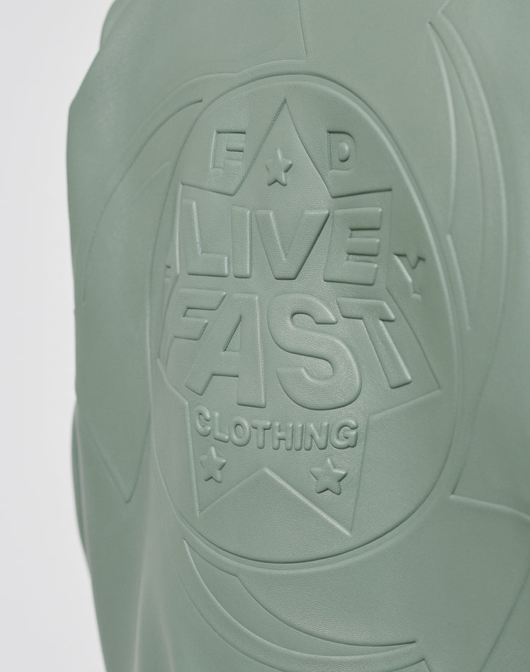 Live Fast Leather Bomber