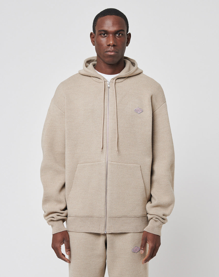 Knit Hooded Zip