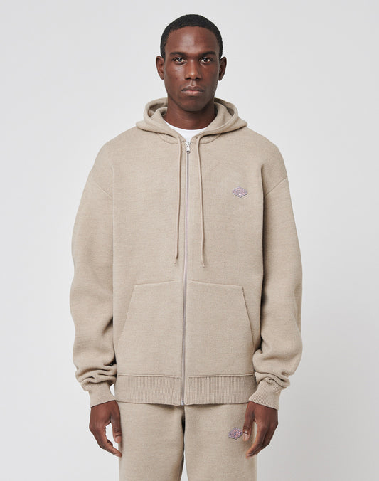 Knit Hooded Zip
