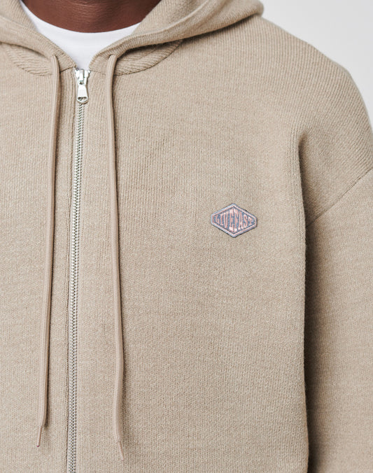Knit Hooded Zip