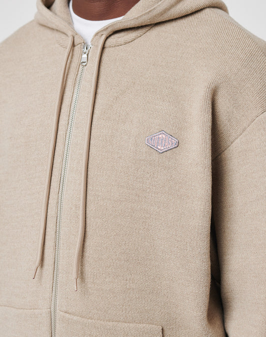 Knit Hooded Zip