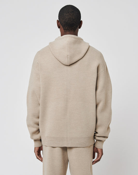 Knit Hooded Zip