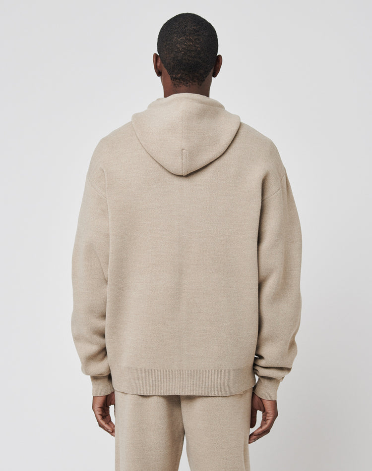 Knit Hooded Zip