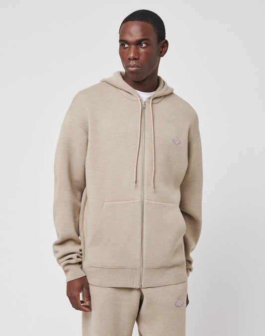 Knit Hooded Zip