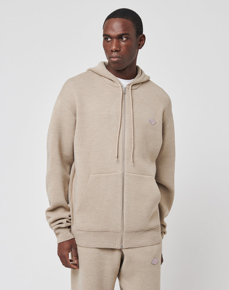 Knit Hooded Zip