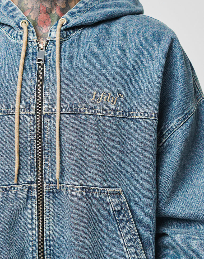 Denim Hooded Zip