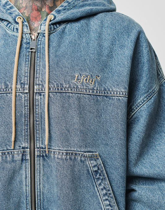 Denim Hooded Zip