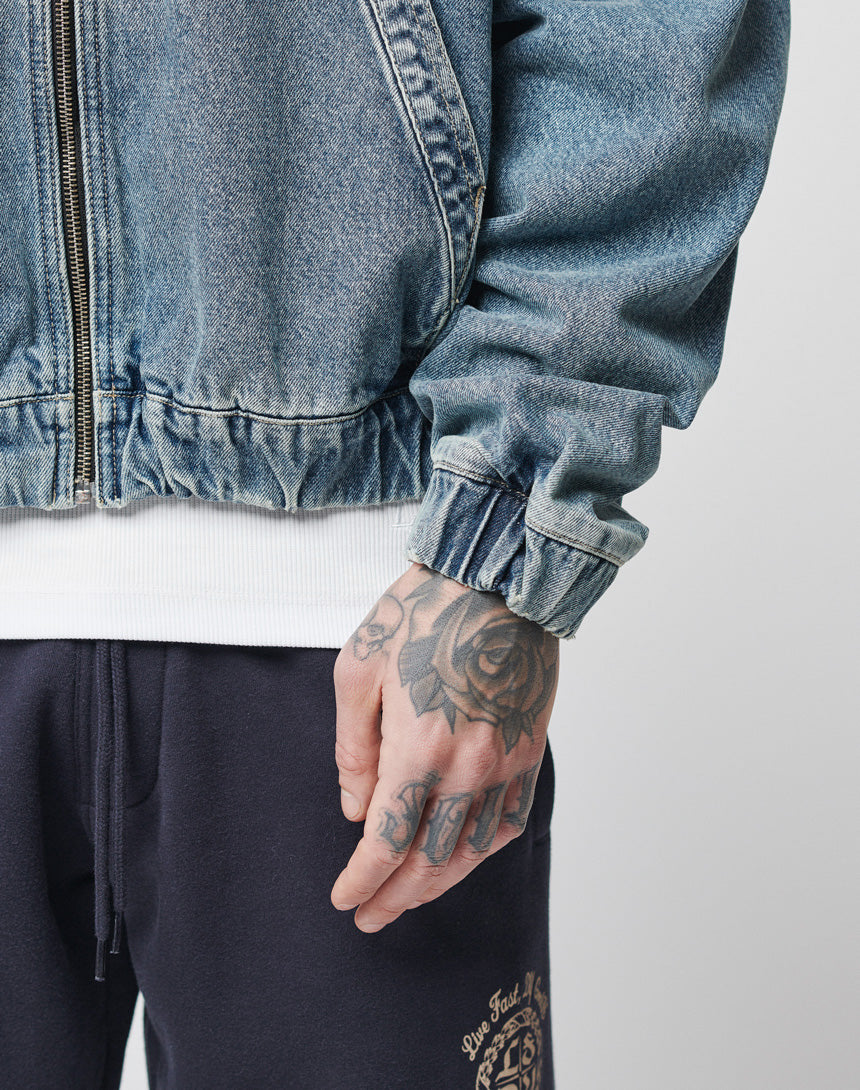 Denim Hooded Zip