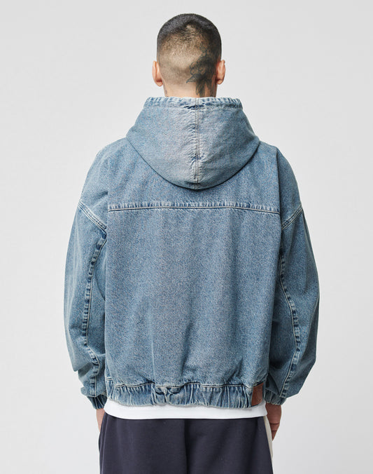 Denim Hooded Zip