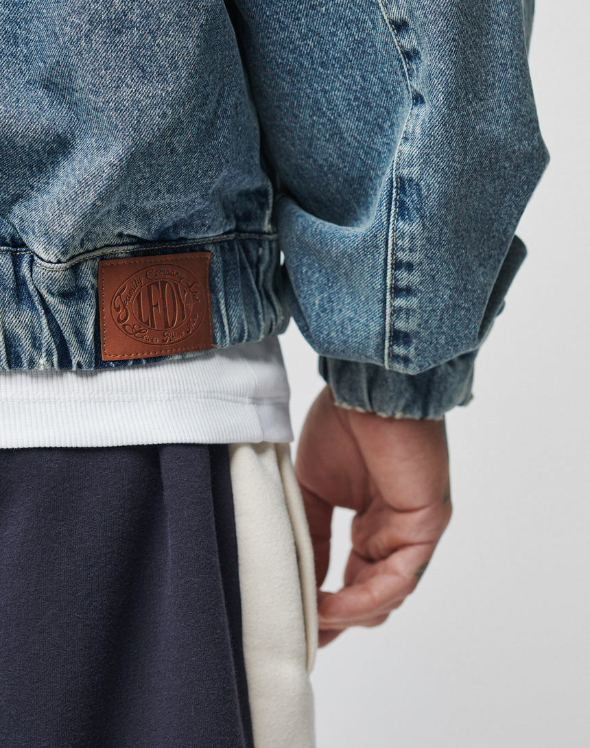 Denim Hooded Zip
