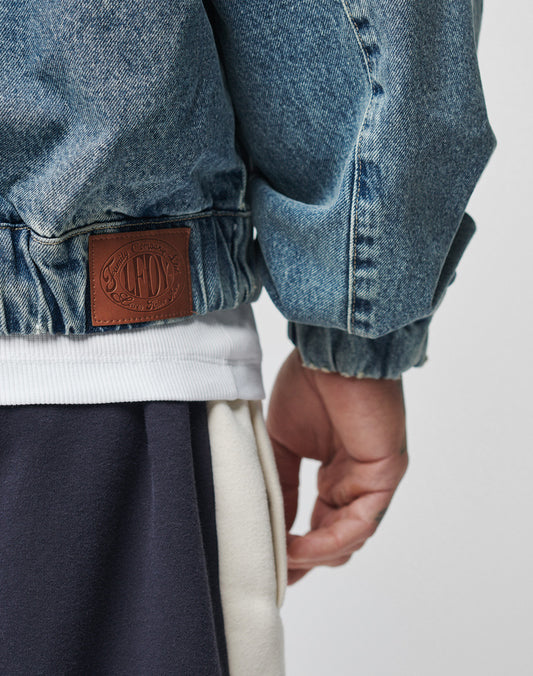 Denim Hooded Zip