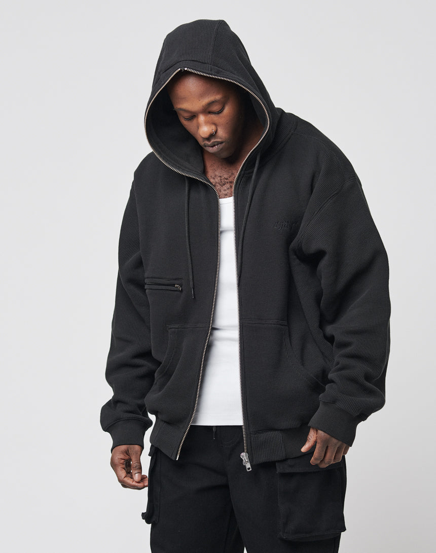 Waffle Hooded Zip