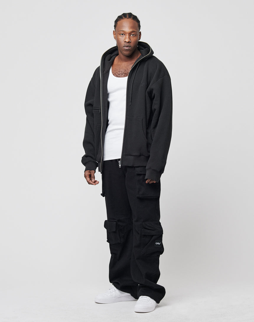 Waffle Hooded Zip