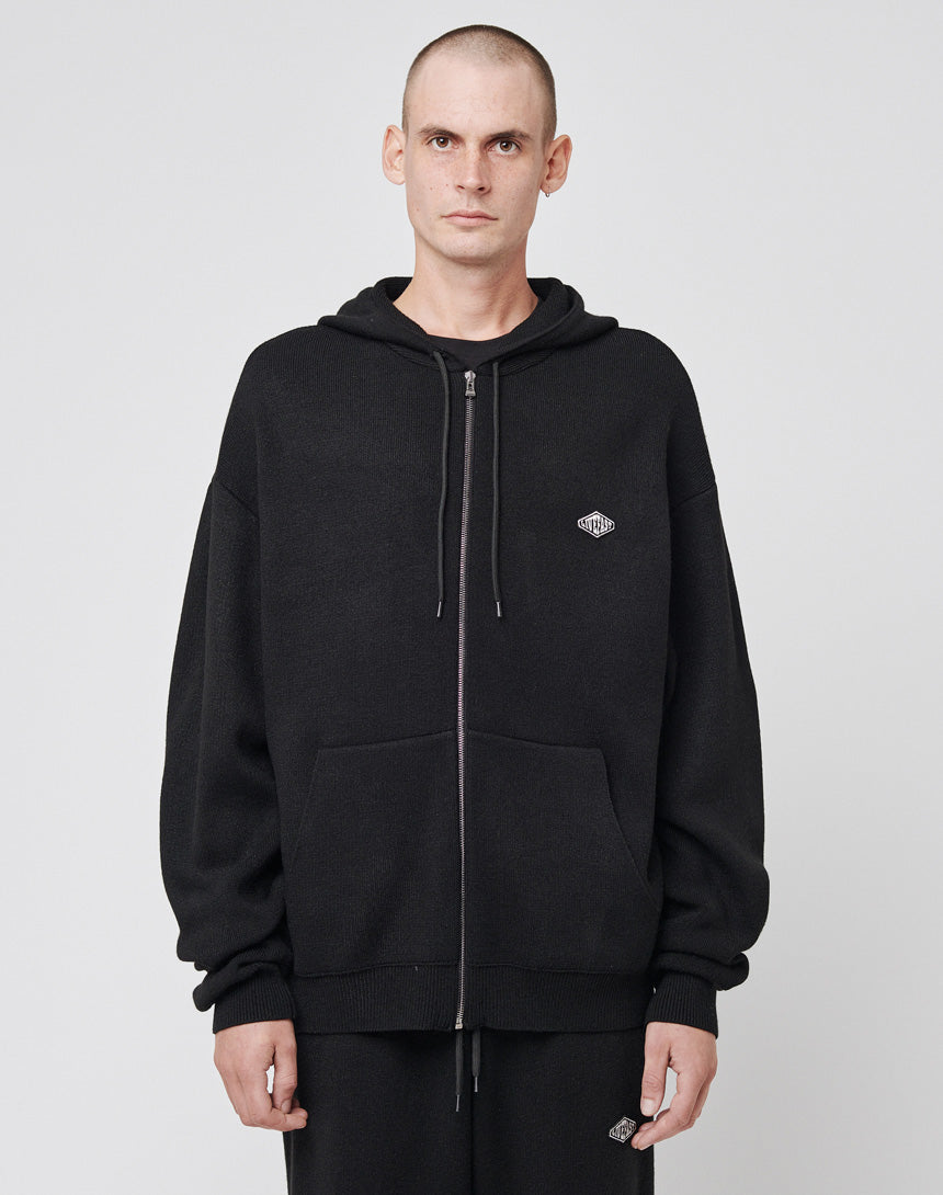 Knit Hooded Zip