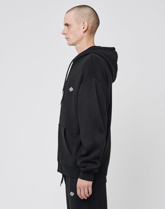 Knit Hooded Zip