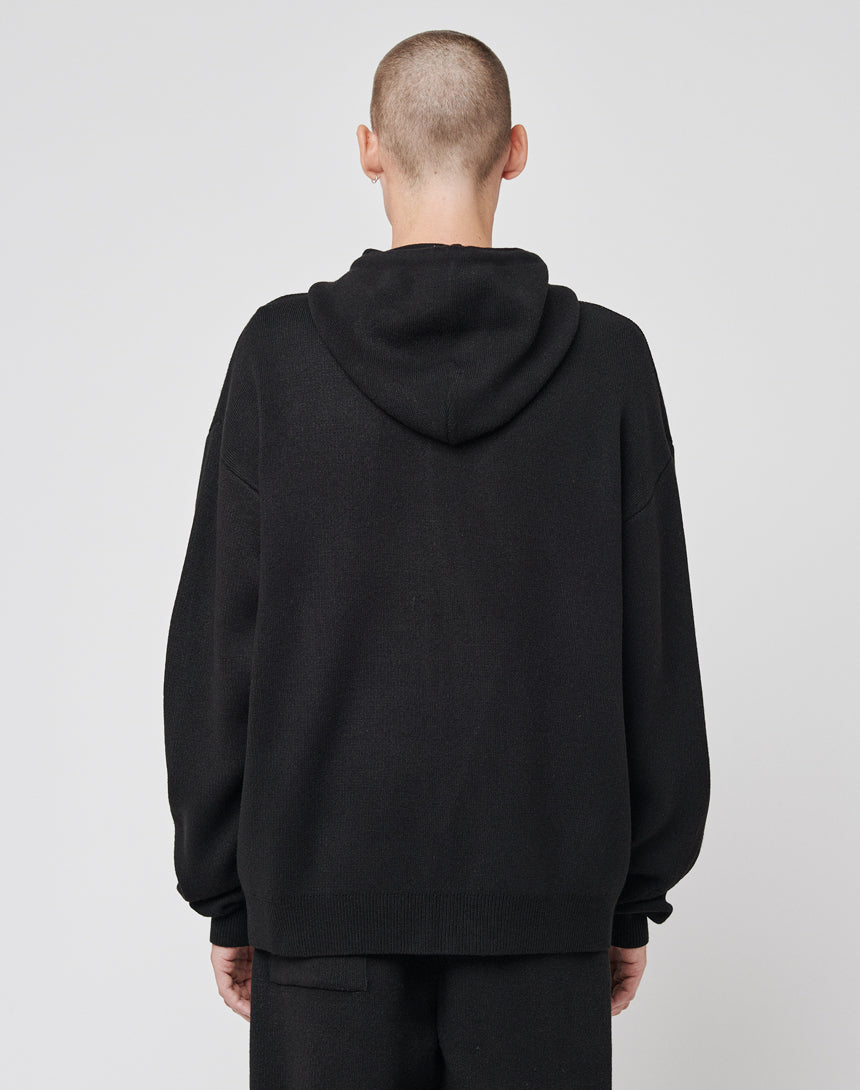 Knit Hooded Zip